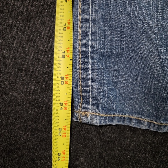 Hydraulic Denim Capri Pants Embroidered‎ Pockets Stretch Blue Size 16 - Picture 4 of 10